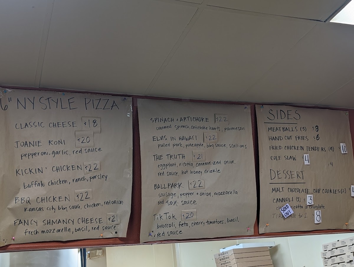Menu Joanie's Pizza-2